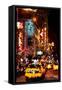 Low Poly New York Art - Times Square at Night-Philippe Hugonnard-Framed Stretched Canvas