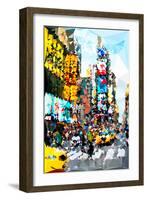 Low Poly New York Art - Times Square-Philippe Hugonnard-Framed Art Print