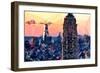 Low Poly New York Art - Top of the Empire state Building II-Philippe Hugonnard-Framed Premium Giclee Print