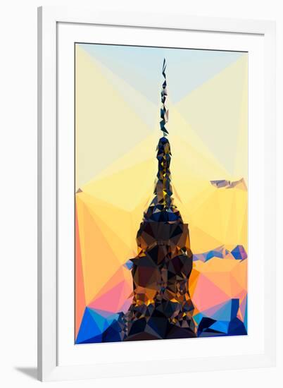 Low Poly New York Art - Top of the Empire state Building III-Philippe Hugonnard-Framed Art Print