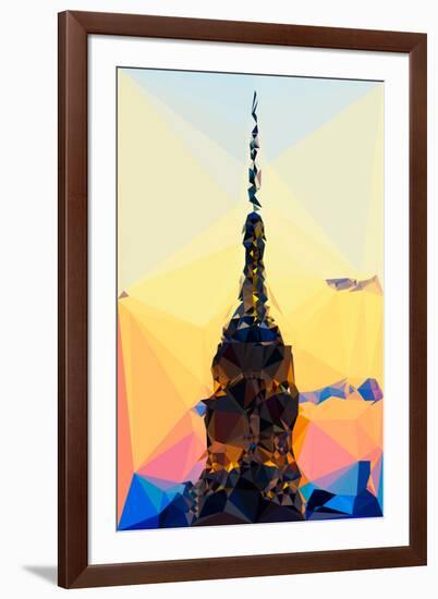 Low Poly New York Art - Top of the Empire state Building III-Philippe Hugonnard-Framed Art Print