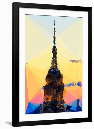 Low Poly New York Art - Top of the Empire state Building III-Philippe Hugonnard-Framed Art Print