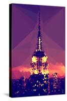 Low Poly New York Art - Top of the Empire state Building-Philippe Hugonnard-Stretched Canvas