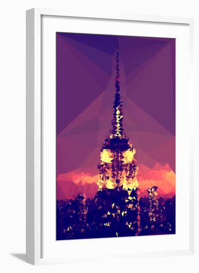 Low Poly New York Art - Top of the Empire state Building-Philippe Hugonnard-Framed Art Print