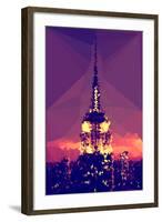 Low Poly New York Art - Top of the Empire state Building-Philippe Hugonnard-Framed Art Print