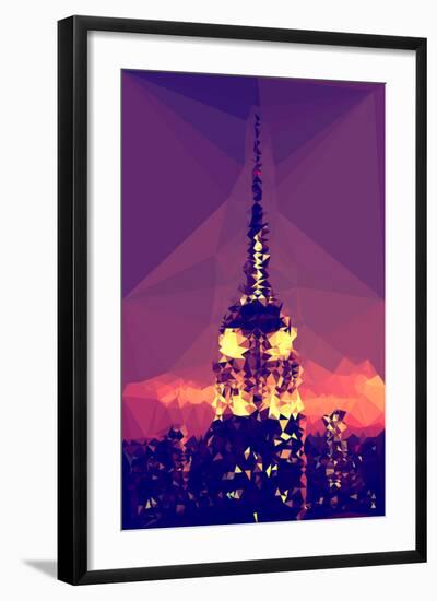 Low Poly New York Art - Top of the Empire state Building-Philippe Hugonnard-Framed Art Print