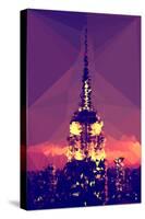 Low Poly New York Art - Top of the Empire state Building-Philippe Hugonnard-Stretched Canvas