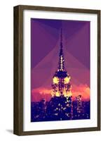 Low Poly New York Art - Top of the Empire state Building-Philippe Hugonnard-Framed Art Print