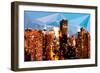 Low Poly New York Art - Tops of Buildings-Philippe Hugonnard-Framed Art Print