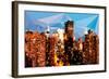 Low Poly New York Art - Tops of Buildings-Philippe Hugonnard-Framed Art Print