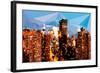 Low Poly New York Art - Tops of Buildings-Philippe Hugonnard-Framed Art Print