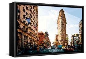 Low Poly New York Art - USA Brooklyn-Philippe Hugonnard-Framed Stretched Canvas