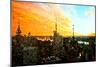 Low Poly New York Art - View of City at Sunset-Philippe Hugonnard-Mounted Premium Giclee Print