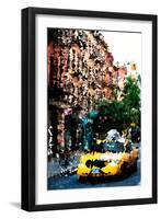 Low Poly New York Art - Yellow Cab-Philippe Hugonnard-Framed Art Print