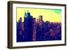 Low Poly New York Art - Yellow Manhattan-Philippe Hugonnard-Framed Art Print