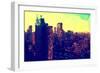 Low Poly New York Art - Yellow Manhattan-Philippe Hugonnard-Framed Art Print