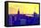 Low Poly New York Art - Yellow Sunset-Philippe Hugonnard-Framed Stretched Canvas
