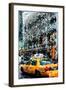 Low Poly New York Art - Yellow Taxi II-Philippe Hugonnard-Framed Art Print