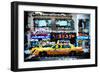 Low Poly New York Art - Yellow Taxi III-Philippe Hugonnard-Framed Art Print