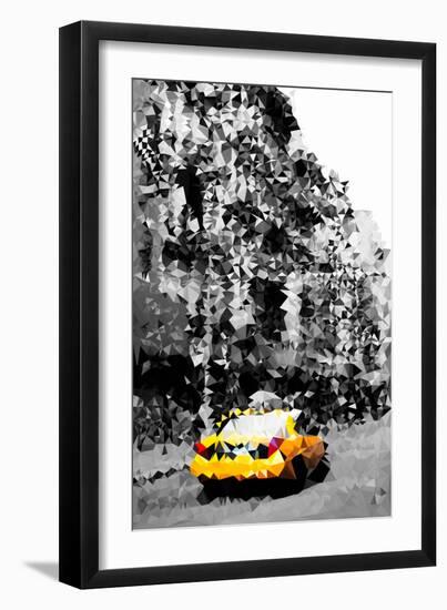 Low Poly New York Art - Yellow Taxi-Philippe Hugonnard-Framed Art Print