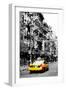 Low Poly New York Art - Yellow Taxi-Philippe Hugonnard-Framed Art Print
