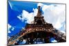 Low Poly Paris Art - Eiffel Tower II-Philippe Hugonnard-Mounted Art Print