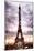 Low Poly Paris Art - Eiffel Tower-Philippe Hugonnard-Mounted Art Print