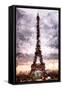 Low Poly Paris Art - Eiffel Tower-Philippe Hugonnard-Framed Stretched Canvas