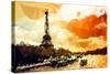 Low Poly Paris Art - Paris Sunset-Philippe Hugonnard-Stretched Canvas