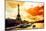 Low Poly Paris Art - Paris Sunset-Philippe Hugonnard-Mounted Art Print