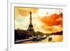 Low Poly Paris Art - Paris Sunset-Philippe Hugonnard-Framed Art Print