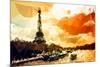 Low Poly Paris Art - Paris Sunset-Philippe Hugonnard-Mounted Art Print