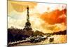 Low Poly Paris Art - Paris Sunset-Philippe Hugonnard-Mounted Art Print