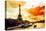 Low Poly Paris Art - Paris Sunset-Philippe Hugonnard-Stretched Canvas