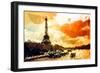 Low Poly Paris Art - Paris Sunset-Philippe Hugonnard-Framed Premium Giclee Print