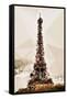 Low Poly Paris Art - The Eiffel Tower III-Philippe Hugonnard-Framed Stretched Canvas