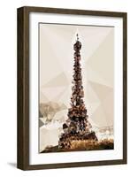 Low Poly Paris Art - The Eiffel Tower III-Philippe Hugonnard-Framed Art Print