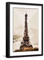 Low Poly Paris Art - The Eiffel Tower III-Philippe Hugonnard-Framed Art Print