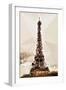 Low Poly Paris Art - The Eiffel Tower III-Philippe Hugonnard-Framed Art Print