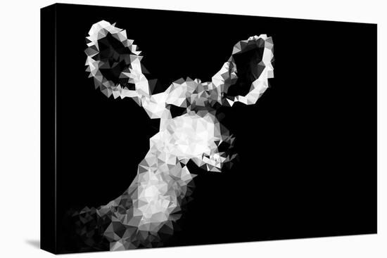 Low Poly Safari Art - Antelope - Black Edition II-Philippe Hugonnard-Stretched Canvas