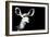 Low Poly Safari Art - Antelope - Black Edition II-Philippe Hugonnard-Framed Art Print