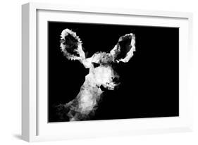 Low Poly Safari Art - Antelope - Black Edition II-Philippe Hugonnard-Framed Art Print