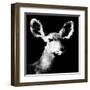 Low Poly Safari Art - Antelope - Black Edition IV-Philippe Hugonnard-Framed Art Print