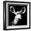 Low Poly Safari Art - Antelope - Black Edition IV-Philippe Hugonnard-Framed Art Print