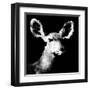 Low Poly Safari Art - Antelope - Black Edition IV-Philippe Hugonnard-Framed Art Print