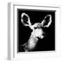 Low Poly Safari Art - Antelope - Black Edition IV-Philippe Hugonnard-Framed Art Print