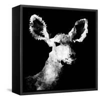 Low Poly Safari Art - Antelope - Black Edition IV-Philippe Hugonnard-Framed Stretched Canvas