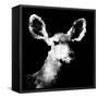 Low Poly Safari Art - Antelope - Black Edition IV-Philippe Hugonnard-Framed Stretched Canvas