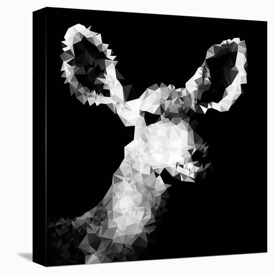 Low Poly Safari Art - Antelope - Black Edition IV-Philippe Hugonnard-Stretched Canvas