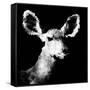 Low Poly Safari Art - Antelope - Black Edition IV-Philippe Hugonnard-Framed Stretched Canvas